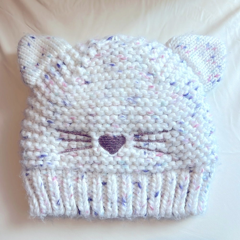 GAP Kids | Gray | KITTY KNITTED HAT warm microfiber lining